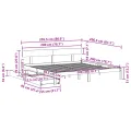 Cadre de lit sans matelas 200x200 cm bois massif de pin
