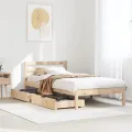 Cadre de lit sans matelas 90x200 cm bois de pin massif