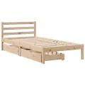 Cadre de lit sans matelas 90x200 cm bois de pin massif