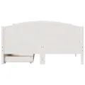 Cadre de lit sans matelas blanc 140x200 cm bois de pin massif