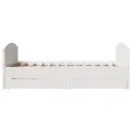 Cadre de lit sans matelas blanc 140x200 cm bois de pin massif