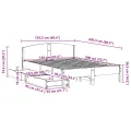 Cadre de lit sans matelas blanc 120x200 cm bois de pin massif
