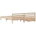 Cadre de lit sans matelas 200x200 cm bois massif de pin