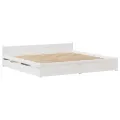 Cadre de lit sans matelas blanc 160x200 cm bois de pin massif