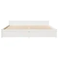 Cadre de lit sans matelas blanc 160x200 cm bois de pin massif
