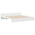 Cadre de lit sans matelas blanc 160x200 cm bois de pin massif