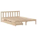 Cadre de lit sans matelas 120x200 cm bois de pin massif