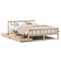 Cadre de lit sans matelas 160x200 cm bois massif de pin