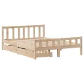 Cadre de lit sans matelas 160x200 cm bois massif de pin