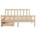 Cadre de lit sans matelas 160x200 cm bois massif de pin