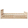 Cadre de lit sans matelas 160x200 cm bois massif de pin