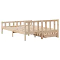 Cadre de lit sans matelas 160x200 cm bois massif de pin