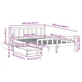 Cadre de lit sans matelas 160x200 cm bois massif de pin