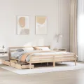 Cadre de lit sans matelas 200x200 cm bois massif de pin