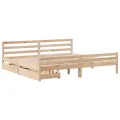 Cadre de lit sans matelas 200x200 cm bois massif de pin