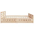 Cadre de lit sans matelas 200x200 cm bois massif de pin