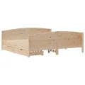 Cadre de lit sans matelas 160x200 cm bois massif de pin