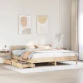 Cadre de lit sans matelas 180x200 cm bois massif de pin