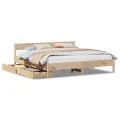 Cadre de lit sans matelas 180x200 cm bois massif de pin