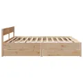 Cadre de lit sans matelas 180x200 cm bois massif de pin