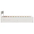 Cadre de lit sans matelas blanc 100x200 cm bois de pin massif