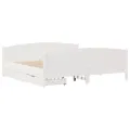 Cadre de lit sans matelas blanc 180x200 cm bois massif de pin