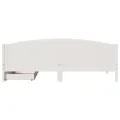 Cadre de lit sans matelas blanc 180x200 cm bois massif de pin