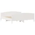 Cadre de lit sans matelas blanc 180x200 cm bois massif de pin