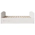 Cadre de lit sans matelas blanc 180x200 cm bois massif de pin