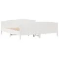 Cadre de lit sans matelas blanc 180x200 cm bois massif de pin