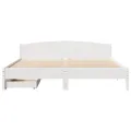 Cadre de lit sans matelas blanc 180x200 cm bois massif de pin