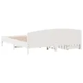 Cadre de lit sans matelas blanc 180x200 cm bois massif de pin