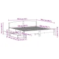 Cadre de lit sans matelas blanc 180x200 cm bois massif de pin