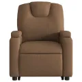 Fauteuil inclinable de massage électrique Marron Tissu