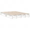 Cadre de lit sans matelas blanc 120x200 cm bois de pin massif