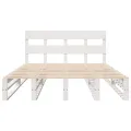 Cadre de lit sans matelas blanc 120x200 cm bois de pin massif