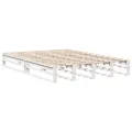 Cadre de lit sans matelas blanc 160x200 cm bois de pin massif