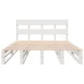 Cadre de lit sans matelas blanc 160x200 cm bois de pin massif