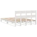 Cadre de lit sans matelas blanc 160x200 cm bois de pin massif