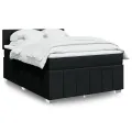 cadre de lit avec matelas Noir 140x190 cm Tissu