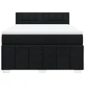 cadre de lit avec matelas Noir 140x190 cm Tissu