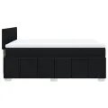 cadre de lit avec matelas Noir 140x190 cm Tissu