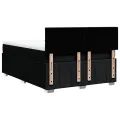 cadre de lit avec matelas Noir 140x190 cm Tissu
