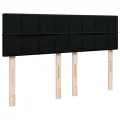 cadre de lit avec matelas Noir 140x190 cm Tissu