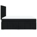 cadre de lit avec matelas Noir 140x190 cm Tissu