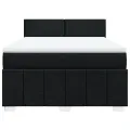 cadre de lit avec matelas Noir 140x190 cm Tissu