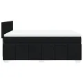 cadre de lit avec matelas Noir 140x190 cm Tissu