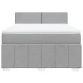cadre de lit avec matelas Gris clair 140x200cm Tissu
