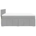 cadre de lit avec matelas Gris clair 140x200cm Tissu