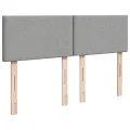 cadre de lit avec matelas Gris clair 140x200cm Tissu